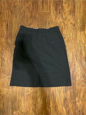Wool Blend A-Line Skirt Spandex Stretch Work Wear Office Preppy